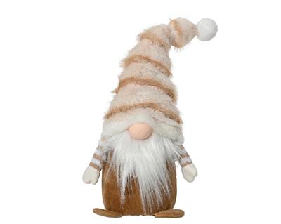 GNOMO NATALIZIO CON CAPPELLO BEIGE IN POLIESTERE H.40X12X19 CM