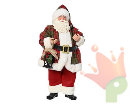 BABBO NATALE IN PLASTICA CON LANTERNA H.28 CM