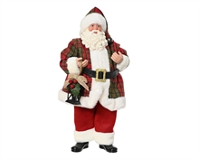 BABBO NATALE IN PLASTICA CON LANTERNA H.28 CM