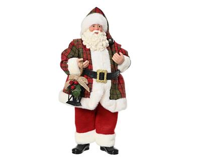 BABBO NATALE IN PLASTICA CON LANTERNA H.28 CM