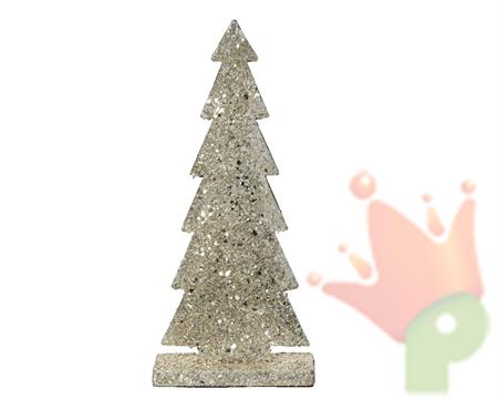 ALBERO IN FERRO GLITTER ARGENTO H.37X16X7 CM