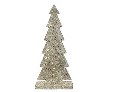 ALBERO IN FERRO GLITTER ARGENTO H.37X16X7 CM