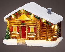 CASA IN MONTAGNA LUMINOSA CON LED BIANCO CALDO PER VILLAGGIO NAT