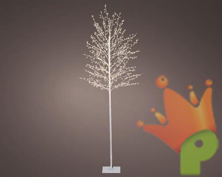 ALBERO BIANCO LUMINOSO IN PVC 720 MICROLED BIANCO CALDO H.180CM