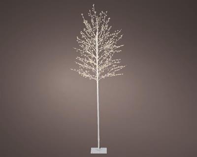 ALBERO BIANCO LUMINOSO IN PVC 720 MICROLED BIANCO CALDO H.180CM