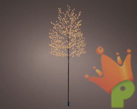 ALBERO NERO LUMINOSO IN PVC 720 MICROLED CALDO CLASSIC H.180CM