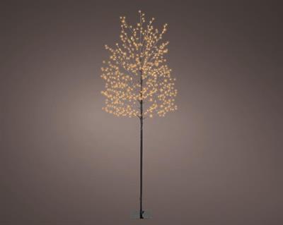 ALBERO NERO LUMINOSO IN PVC 720 MICROLED CALDO CLASSIC H.180CM