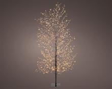 ALBERO NERO LUMINOSO IN PVC 1350 MICROLED CALDO CLASSIC H.150CM