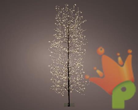 ALBERO NERO LUMINOSO IN PVC 1755 MICROLED BIANCO CALDO H.180 CM