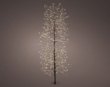 ALBERO NERO LUMINOSO IN PVC 1755 MICROLED BIANCO CALDO H.180 CM