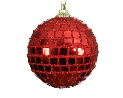 PALLINA DI NATALE ROSSA GLITTER 10 CM