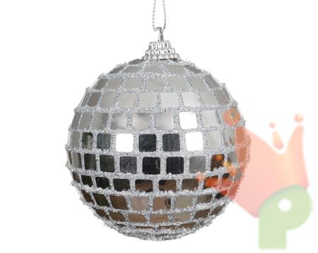 PALLINA DI NATALE ROSSA GLITTER 10 CM