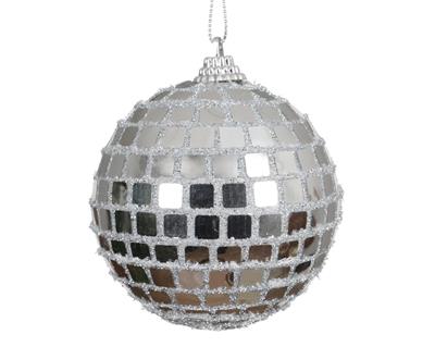 PALLINA DI NATALE ROSSA GLITTER 10 CM