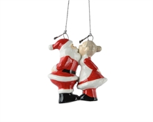 PENDNETE NATALIZIO BABBO NATALE MAMMA NATALE H.7X3X6,5 CM