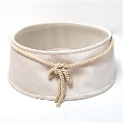 COPRIBASE IN VELLUTO BIANCO 65X53X23CM
