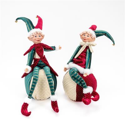 ELFO GIULLARE BOY GIRL SU PALLA 50CM
