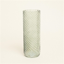 VASO IN VETRO TRASPARENTE EFFETTO VORTICE 2 ASS