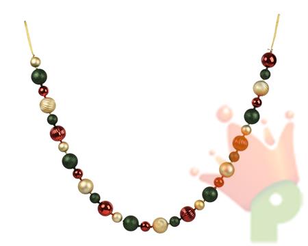 GHIRLANDA DI PALLINE MULTICOLOR 180CM