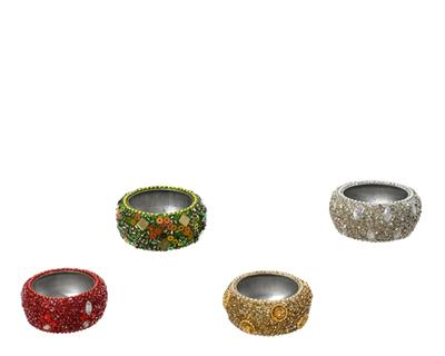 PORTACANDELA CON PERLINE 5,5X2,5CM 4ASS