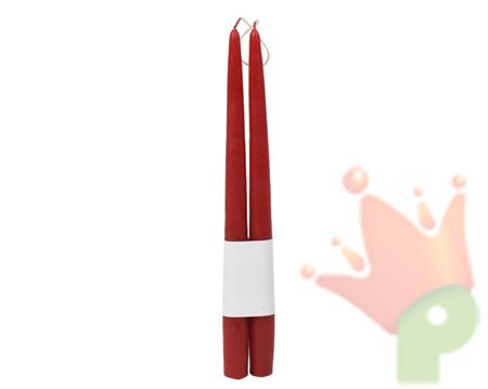 CANDELE CONICHE ROSSO 32CM 2PZ