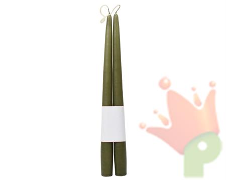 CANDELE CONICHE VERDE 32CM 2PZ