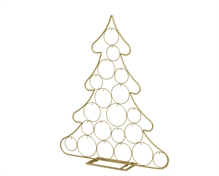 ALBERO IN FERRO CON AGGANCI PER DECORAZIONI ORO 96CM