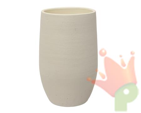 VASO IN TERRACOTTA CILINDRICO BIANCO 19X30CM