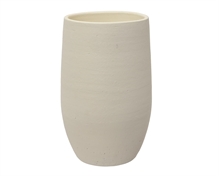 VASO IN TERRACOTTA CILINDRICO BIANCO 19X30CM
