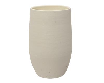 VASO IN TERRACOTTA CILINDRICO BIANCO 19X30CM