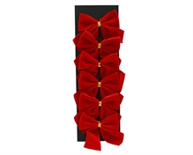 FIOCCHI IN VELLUTO ROSSO 5,5X5CM 6PZ