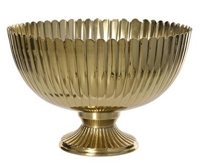COPPA CON PIEDE IN ALLUMINIO DECORATA ORO 30X30X20CM