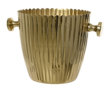 COPPA IN ALLUMINIO DECORATA ORO 23X23X21CM