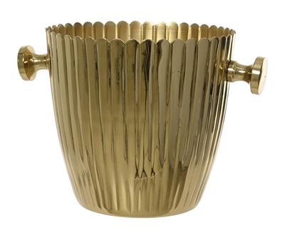COPPA IN ALLUMINIO DECORATA ORO 23X23X21CM