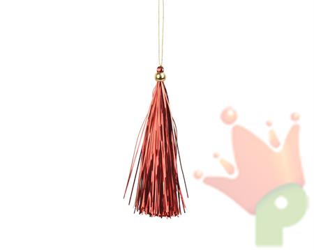 PENDENTE NAPPA ROSSO LUCIDO 15CM