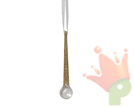 PENDENTE GOCCIA ORO GLITTERATO 9,8CM