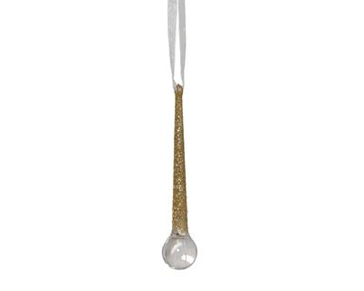 PENDENTE GOCCIA ORO GLITTERATO 9,8CM