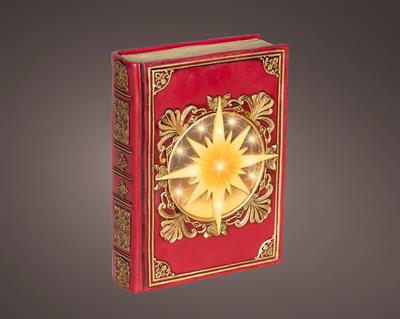 LIBRO ROSSO CON LED 6,5X16,5X22CM