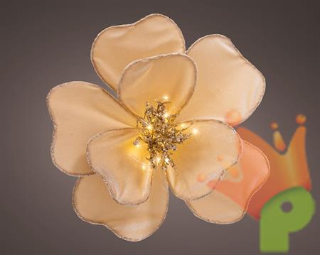 FIORE IN VELLUTO BEIGE CON LED 30X30CM