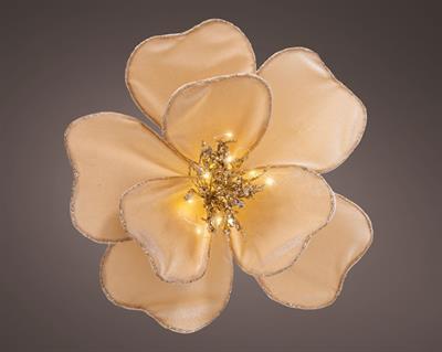 FIORE IN VELLUTO BEIGE CON LED 30X30CM
