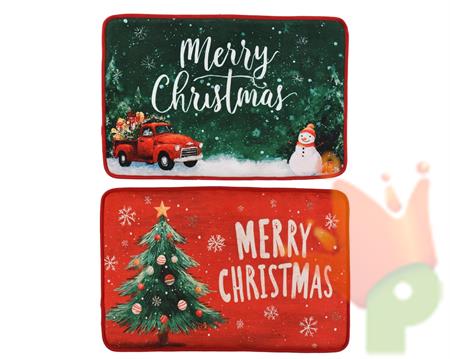 TAPPETO NATALIZIO MERRY CHRISTMAS CON MUSICA 60X40CM 2ASS