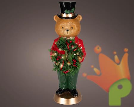 ORSO NATALIZIO CON MICROLED 61CM
