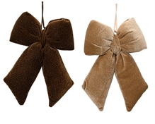 FIOCCO IN VELLUTO MARRONE GLITTERATO 30CM 2ASS