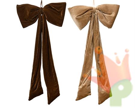 FIOCCO IN VELLUTO MARRONE GLITTERATO 100CM 2ASS