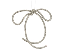 FIOCCO DI PERLINE ARGENTO 23,5X17X0,5CM