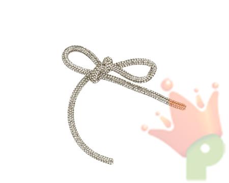 FIOCCO DI PERLINE ARGENTO 11X9,5X0,5CM