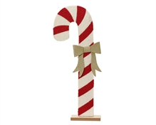BASTONCINO CANDY CANE IN PELLICCIA CON BASE 45CM