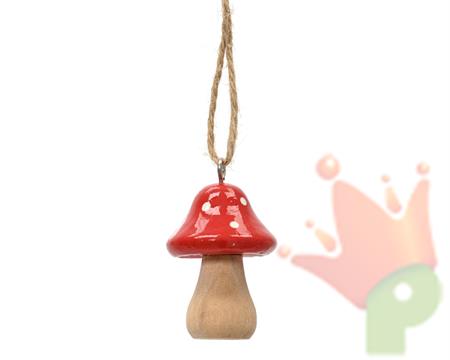 PENDENTE FUNGO IN LEGNO 4,5CM