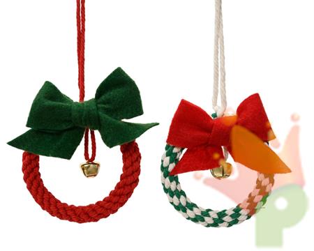 PENDENTE GHIRLANDA CON FIOCCO E CAMPANELLE 10,5CM 2ASS