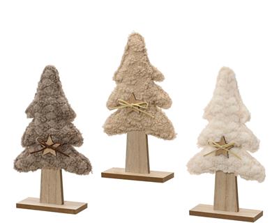 ALBERO IN PELLICCIA CON BASE 26CM 3ASS