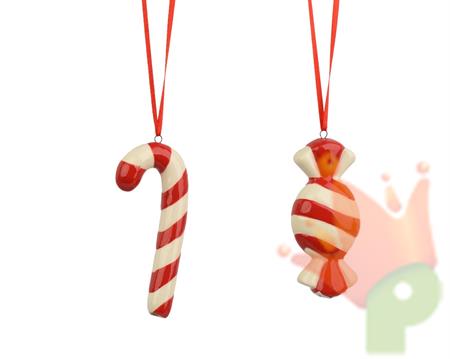 PENDENTE IN PORCELLANA CARAMELLE 10CM 2ASS